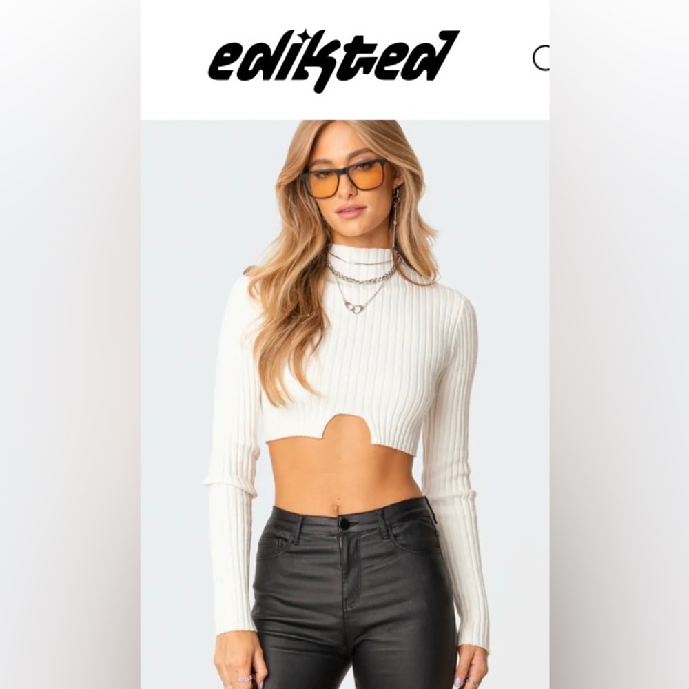 White edikted sweater. Perfect condition. Worn once size xs/s